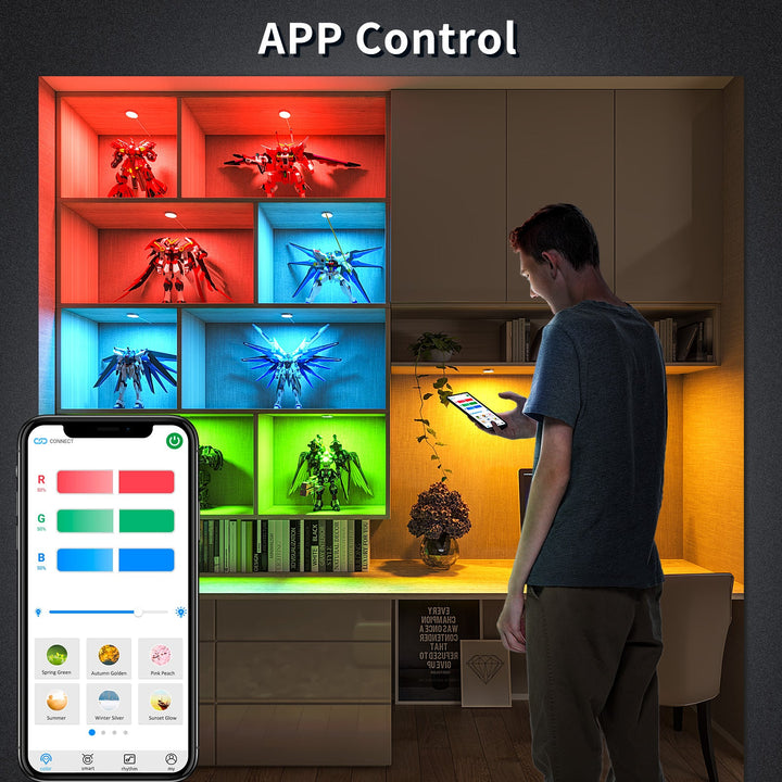 BASON Puck Lights with Bluetooth APP Control - BASON