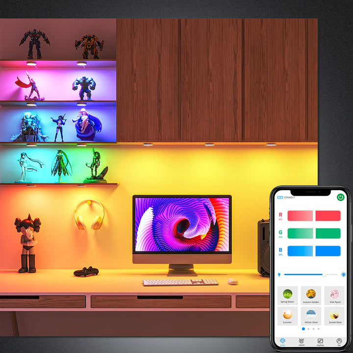 BASON Puck Lights with Bluetooth APP Control - BASON