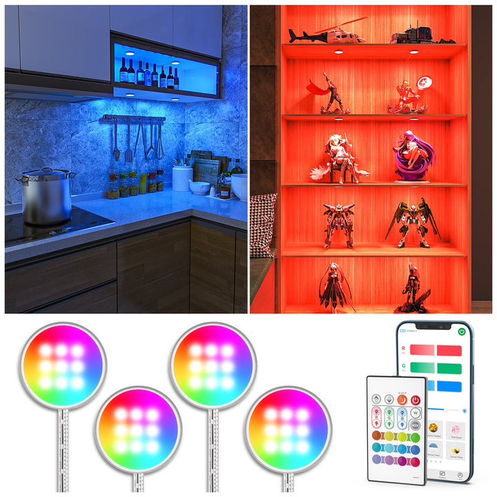 BASON Puck Lights with Bluetooth APP Control - BASON