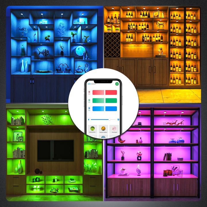 BASON Puck Lights with Bluetooth APP Control - BASON