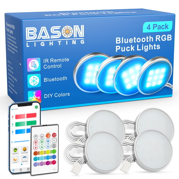 BASON Puck Lights with Bluetooth APP Control - BASON