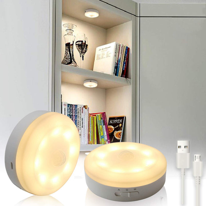 BASON USB Rechargeable Motion Sensor Puck Lights - BASON