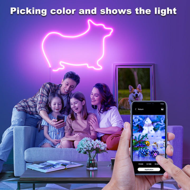 BASON Wifi Smart RGB-IC Neon Led Strip Lights - BASON